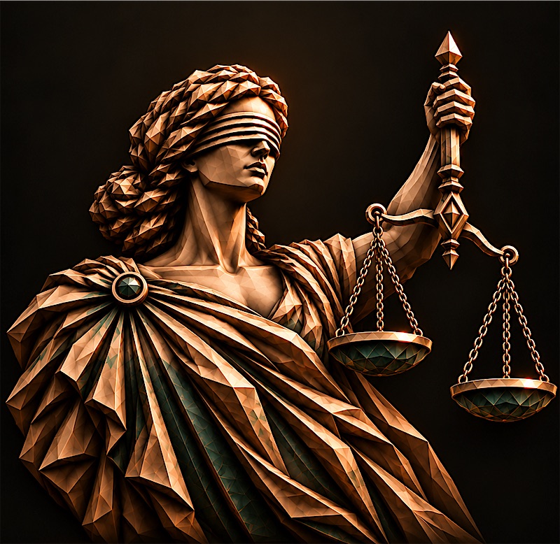 Justitia mit Waage – das Trima-Zeichen